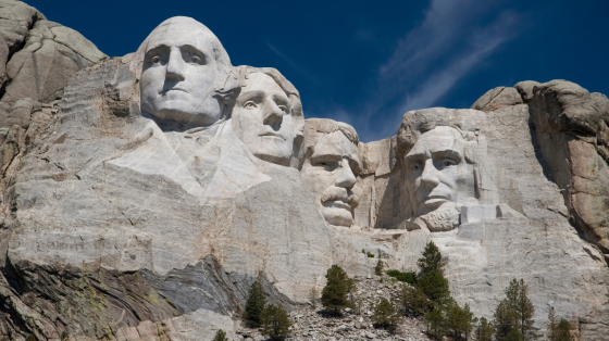 the presidents of the united states are carved into the side of mount rushmore