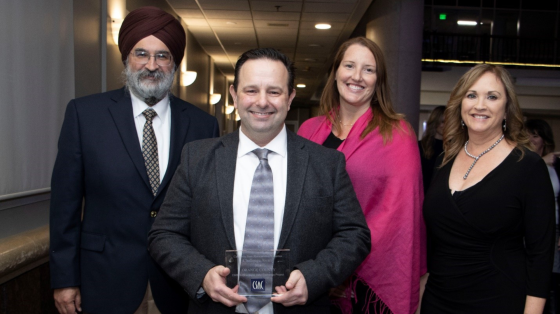 (From Left to Right) Dr. Gagandeep Grewal, EMS Associate Medical Director; Laurent Repass, EMS Information & Analytics Chief; Dr. Mindy Winterswyk, Specialized Medical Services Director; and Dr. Veronica Kelley, OC Health Care Agency Director.