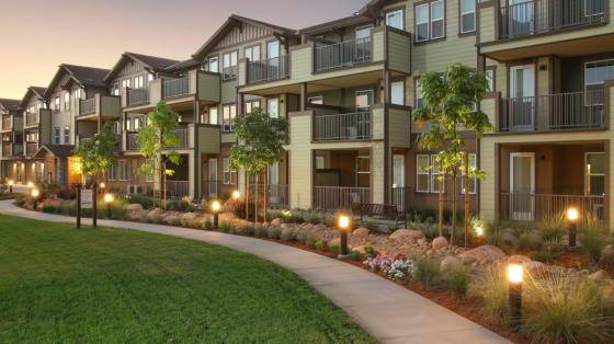 photo showing a village of townhomes