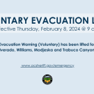 Voluntary Evacuation Lifted February 2024