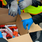 Box of Marine Flares Collected by Staff