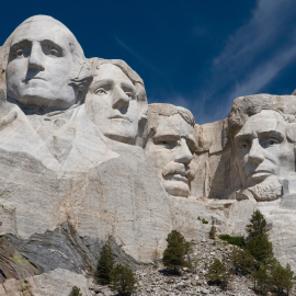 the presidents of the united states are carved into the side of mount rushmore