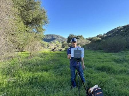 Artist Jeff Sewell painting en plein air