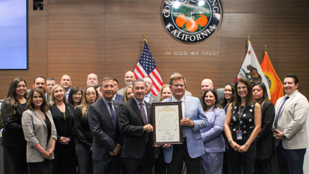 The Orange County Board of Supervisors presents Chief Probation Officer Daniel Hernandez and Orange County Probation Department staff a proclamation, stating July 21. 2024 through July 27, 2024 as Probation Week.